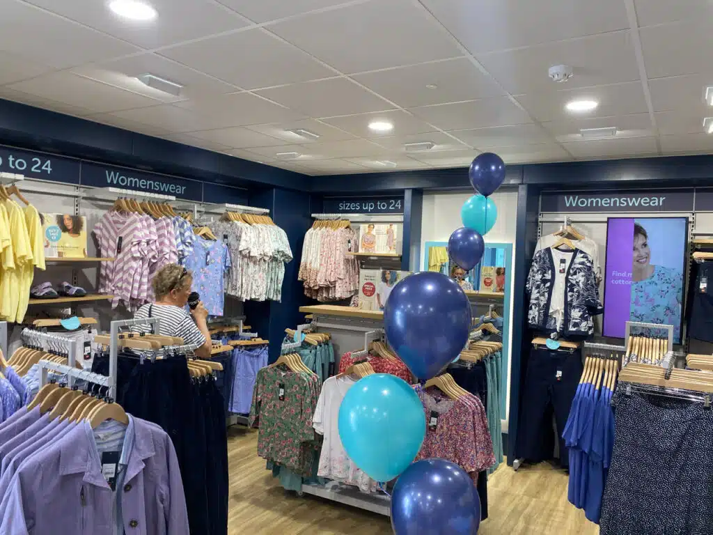Cotton Traders store interior on opening day