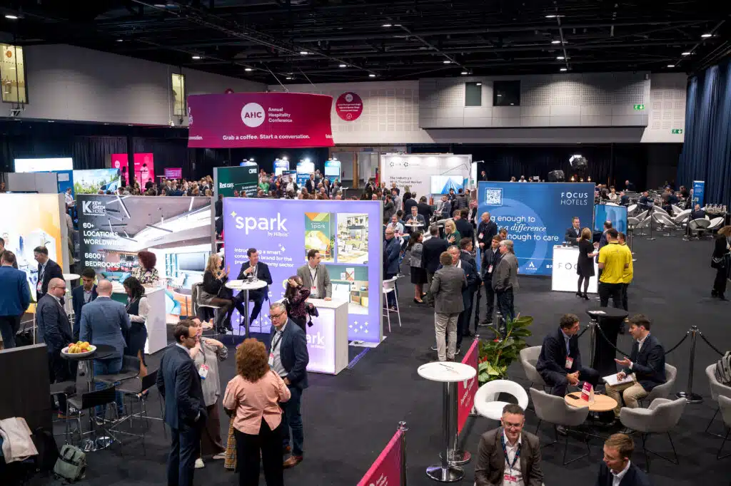 Networking crowd at the Annual Hospitality Conference