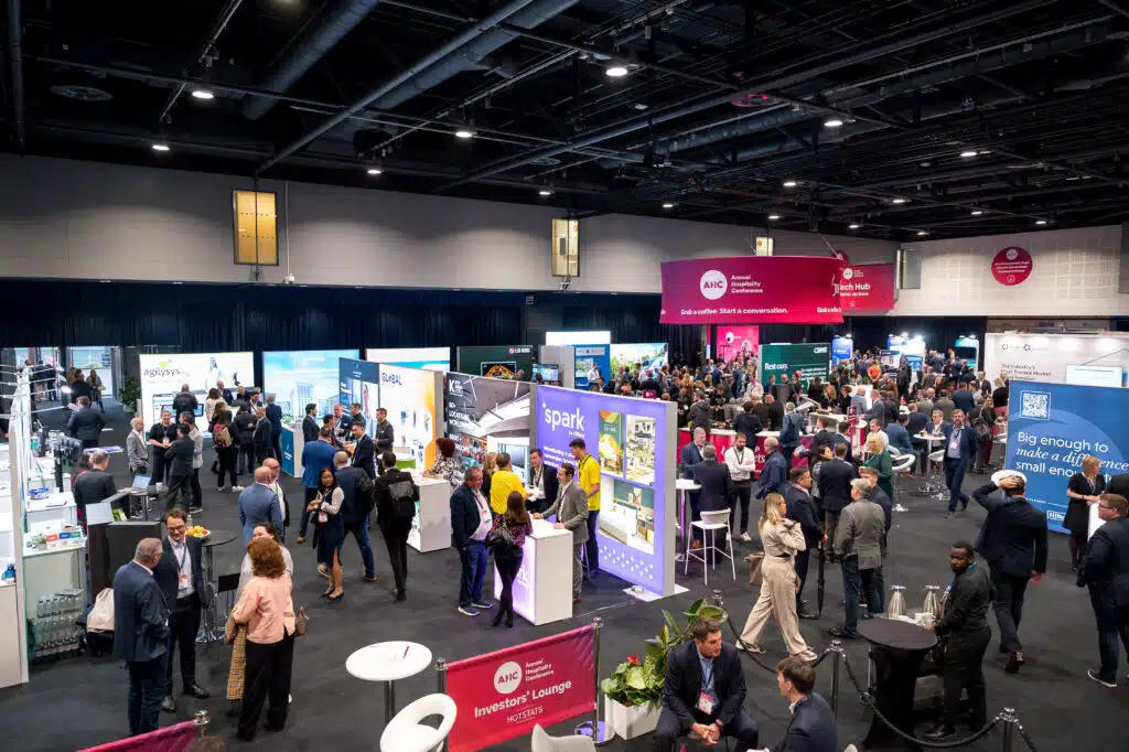 Busy exhibition floor at the Annual Hospitality Conference