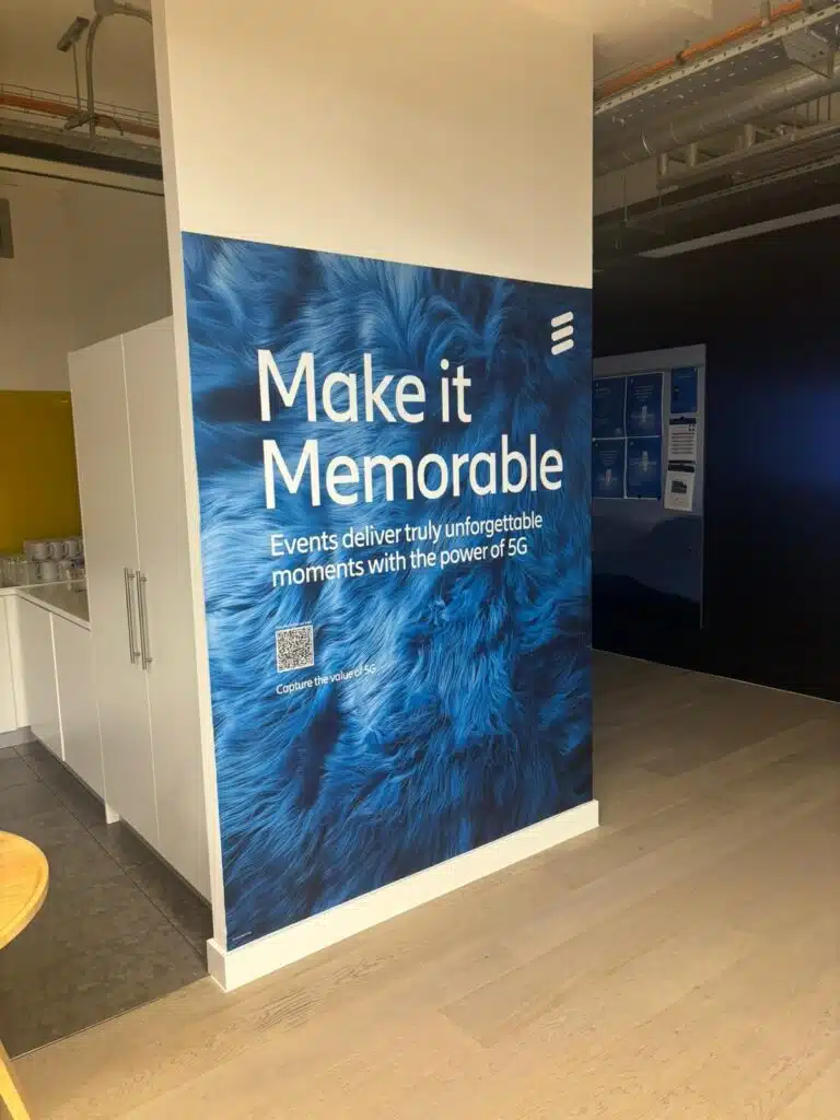 Ericsson 'Make it Memorable' wall graphic