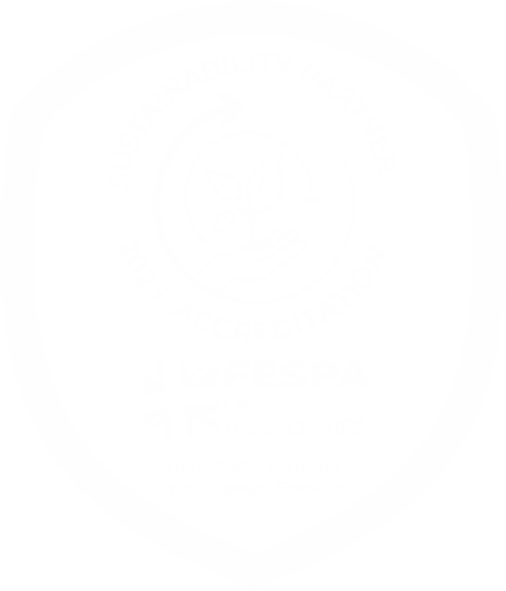 FESPA UK Association Sustainability Partner 2025 accreditation badge