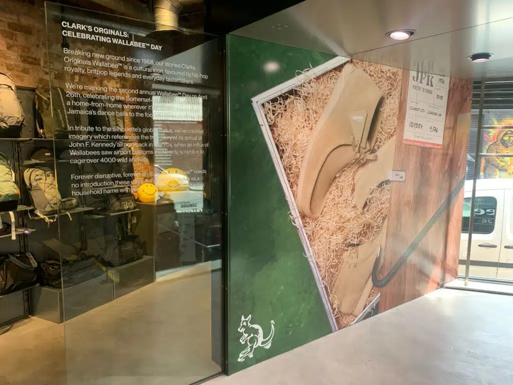 Clarks Wallabee Day in-store wall graphics