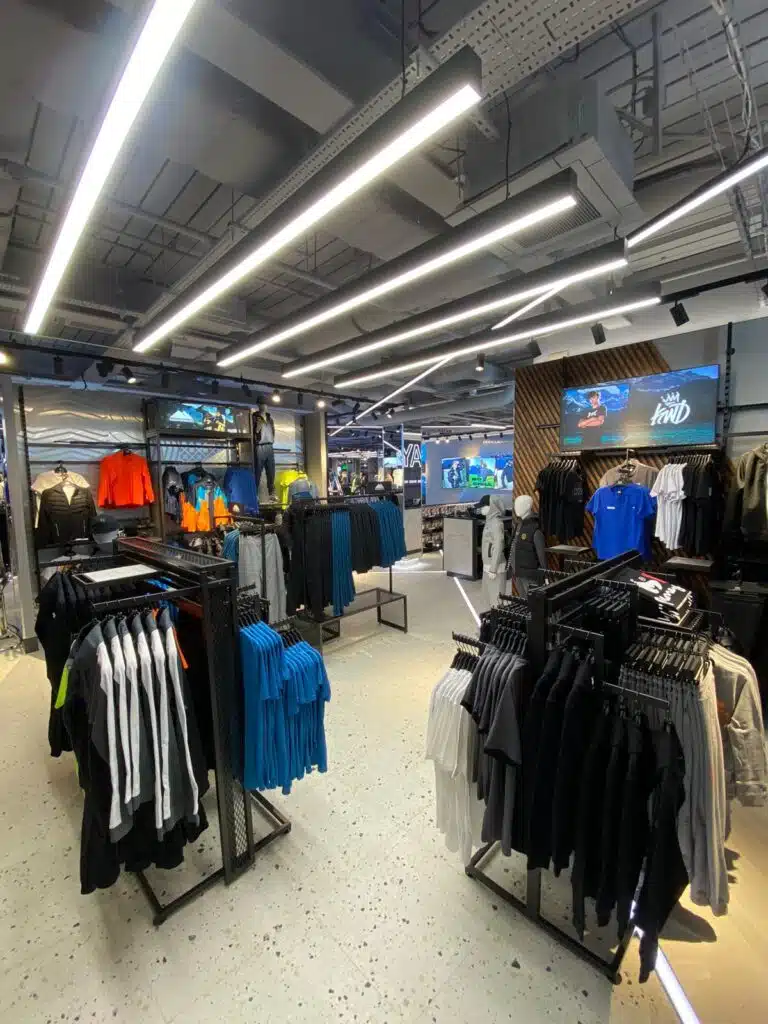 Footasylum Oxford Street flagship clothing displays