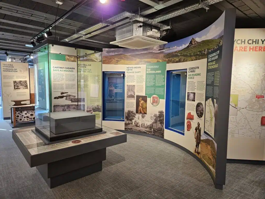 Mold Museum exhibition display cases and interpretation panels