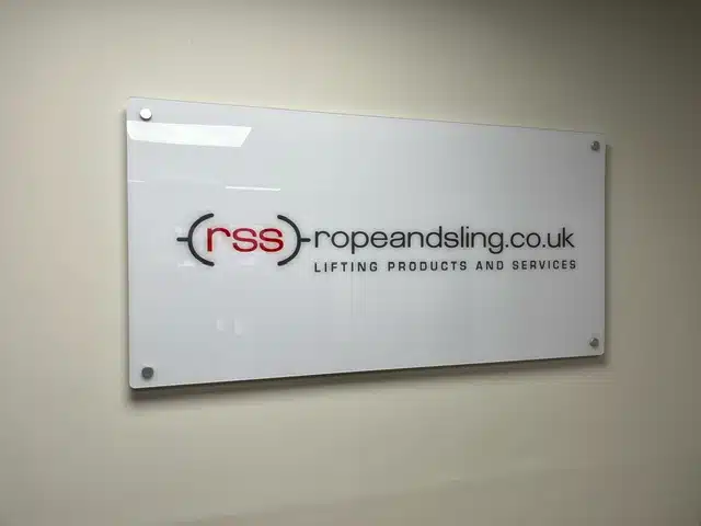 Rope and Sling Specialists acrylic logo sign