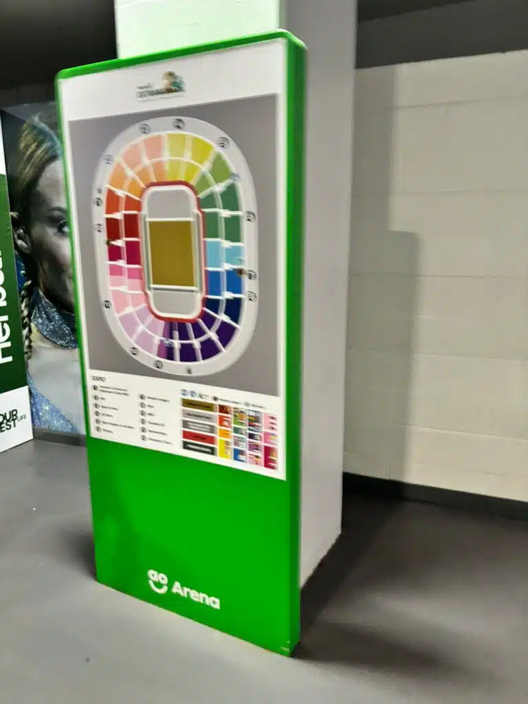 Herbalife arena seating plan wayfinding totem